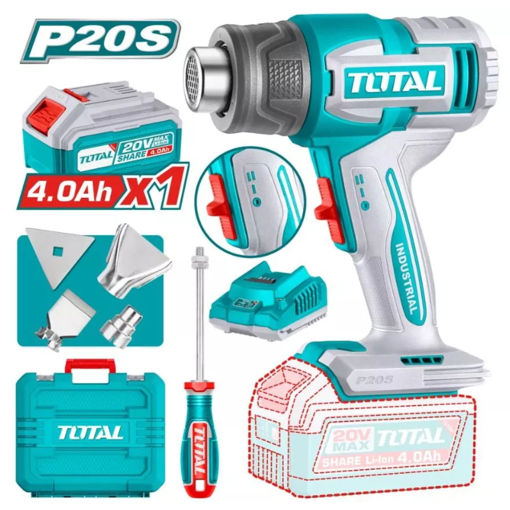 PISTOLET THERMIQUE 20V 4AH/CH TBLI20065