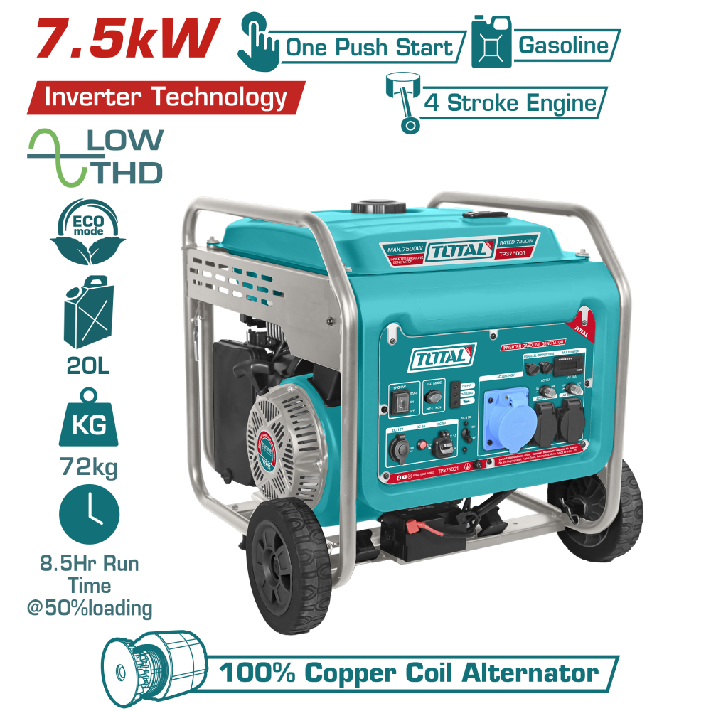 GROUPE ELECTROGENE 7,5KW ESS INVERTER TP375001