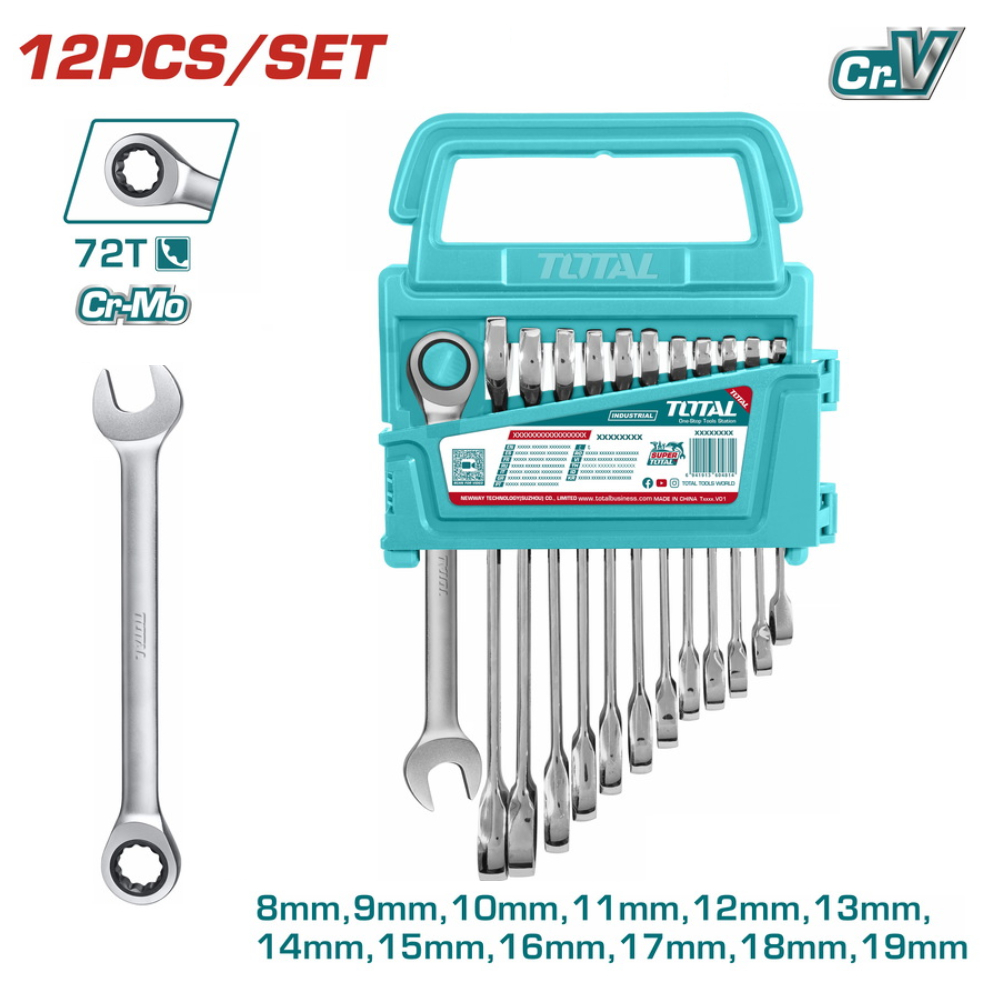 JX 12 CLES A CLIQUET 08-19MM THT102RK0126