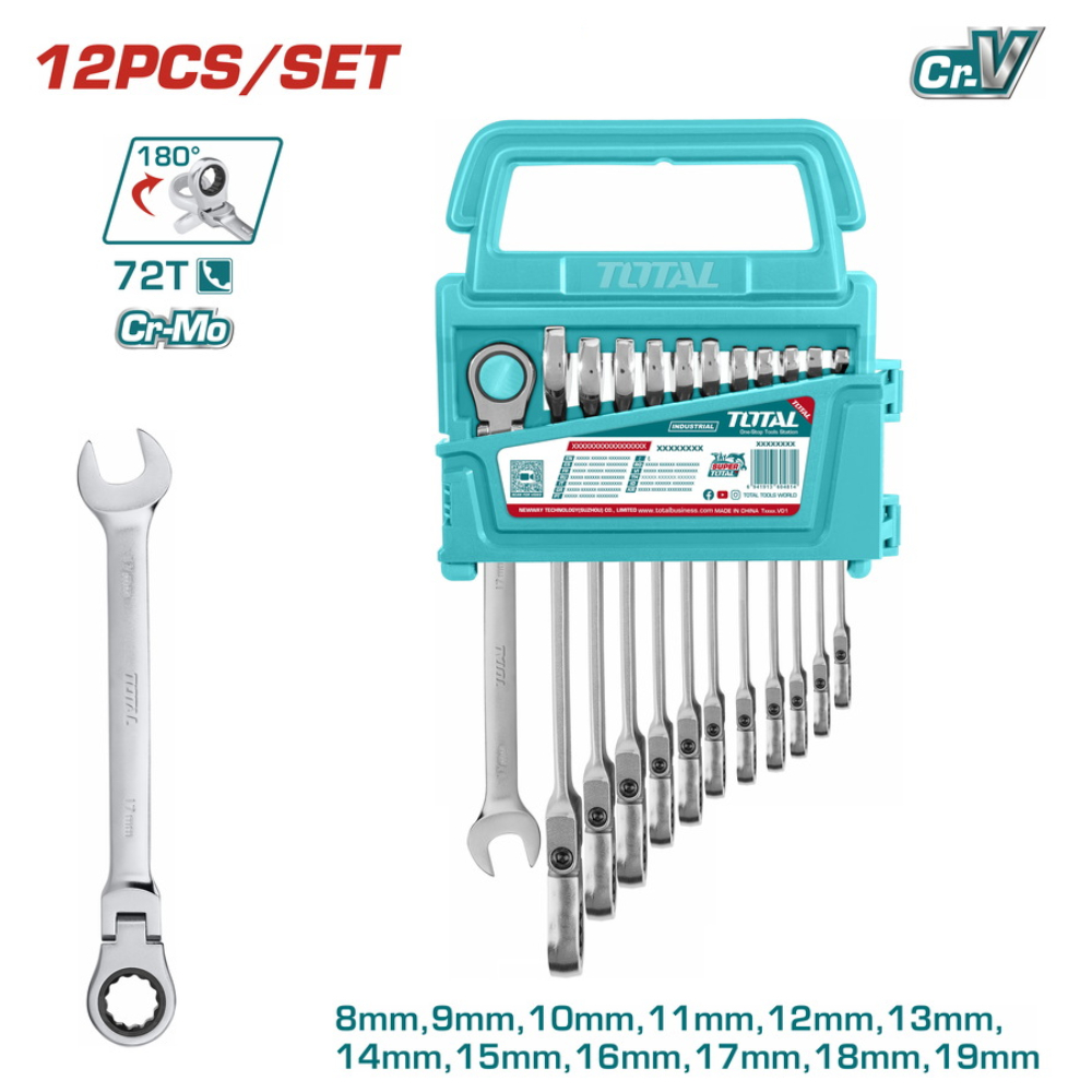 JX 12 CLES A CLIQUET FLEX 08-19MM THT102RK5126
