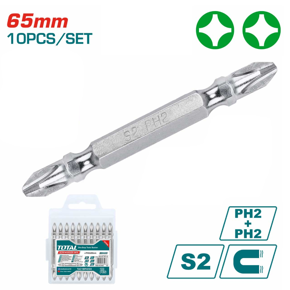 EMBOUTS TOURNEVIS PH2X65 TAC16PH233