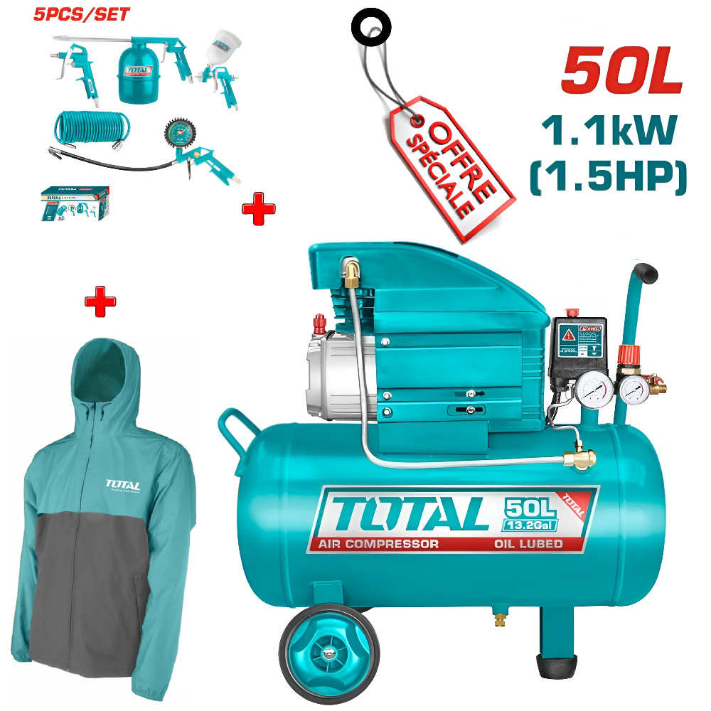 PACK COMPRESSEUR 50L 220V 1,5CV TC255061E-053-82