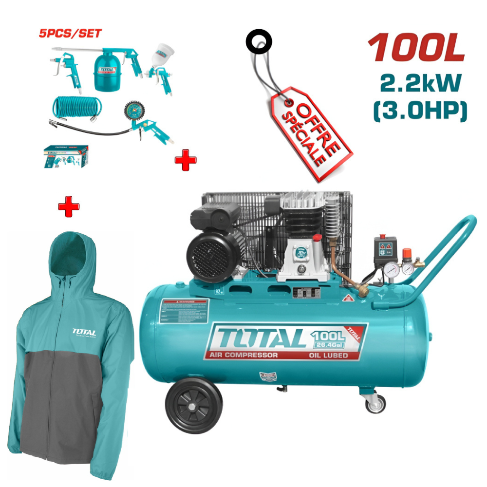 PACK COMPRESSEUR 100L 220V 3CV TC1301006E-053-82